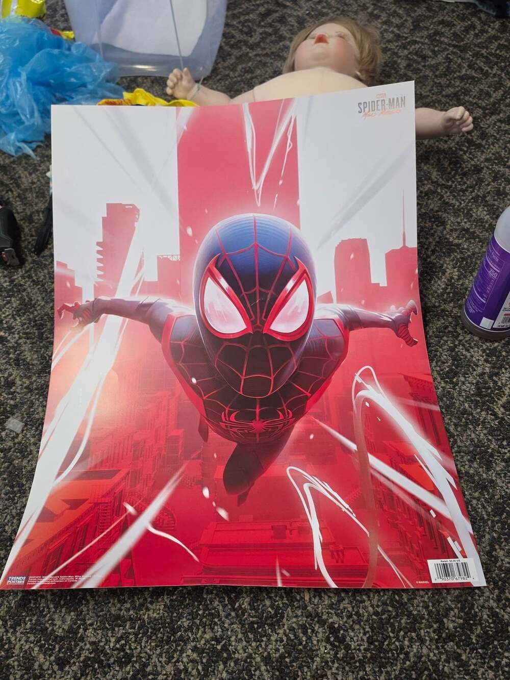 Trends International Spider-Man Miles Morales Size 18x24 Poster Falling